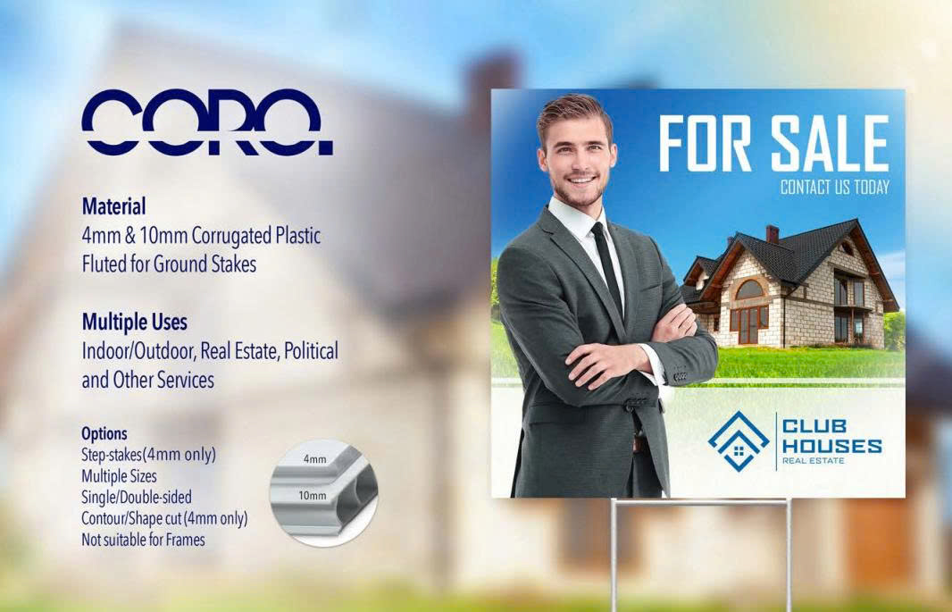 10mm Corrugated Plastic Signs.